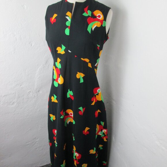 Vintage 60's Mod Maxi Dress Puritan Forever Young Sleeveless Women's Size M - Picture 1 of 6